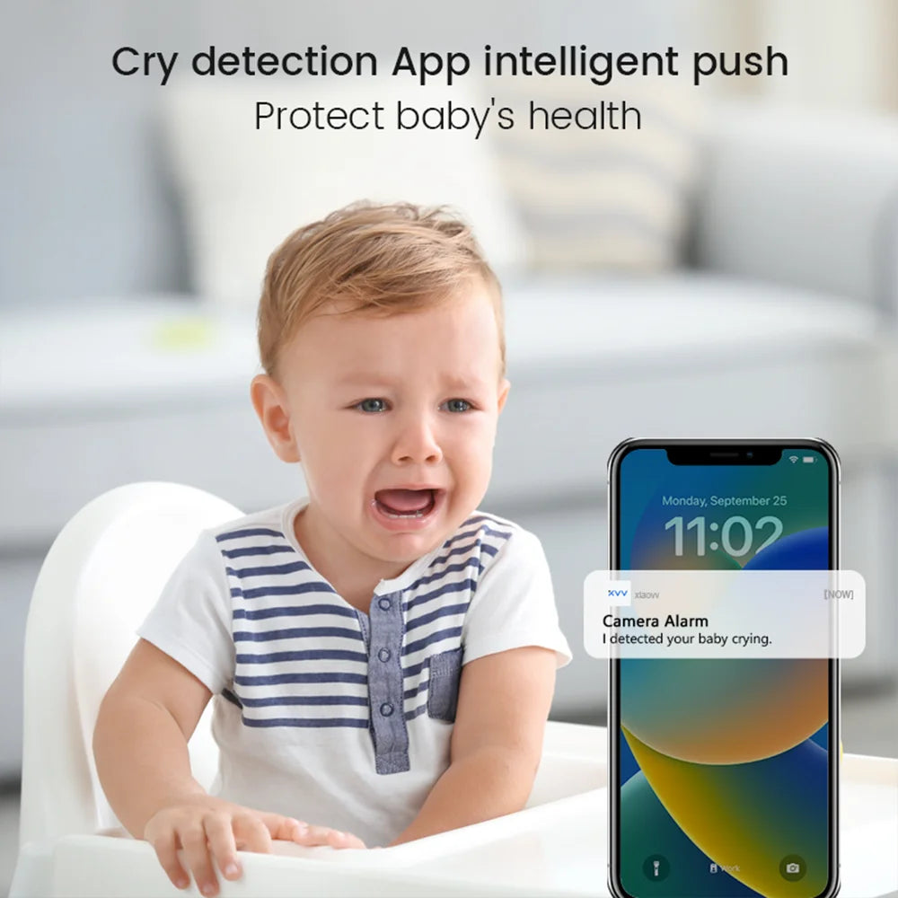 XIAOVV 3MP Baby Monitor Cry Detection Full Color Night Vision 360 Degree Rotating WiFi Indoor CameraXIAOVV 3MP Baby Monitor Cry