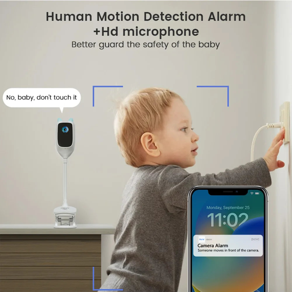 XIAOVV 3MP Baby Monitor Cry Detection Full Color Night Vision 360 Degree Rotating WiFi Indoor CameraXIAOVV 3MP Baby Monitor Cry